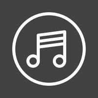 Music Player Line Inverted Icon vector