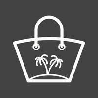 Handbag Line Inverted Icon vector