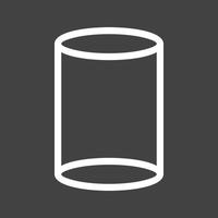 Cylinder Line Inverted Icon vector