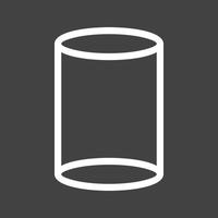 Cylinder Line Inverted Icon vector