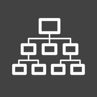 Sitemap Line Inverted Icon vector