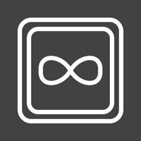 Infinity Symbol Line Inverted Icon vector