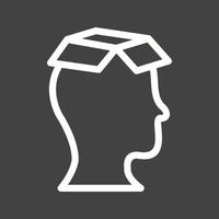 Knowledge Extraction Line Inverted Icon vector