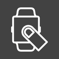 Swipe Finger Line Inverted Icon vector