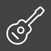 Guitar Line Inverted Icon vector