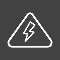 Electricity Danger Line Inverted Icon vector