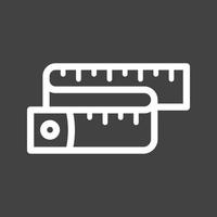 Measuring Tape Line Inverted Icon vector