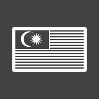 icono de línea invertida de malasia vector