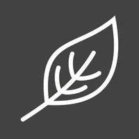 Leaf Line Inverted Icon vector
