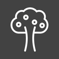 Fruit Tree Line Inverted Icon vector