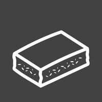 Cornbread Line Inverted Icon vector