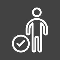 Checked Profile Line Inverted Icon vector