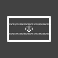 Iran Line Inverted Icon vector