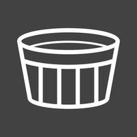 Creme Brulee Line Inverted Icon vector