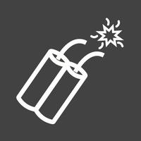 Dynamite Line Inverted Icon vector