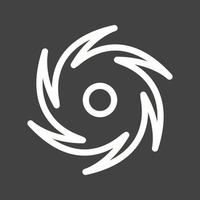 Cyclone Line Inverted Icon vector