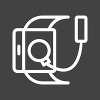 USB Charger Line Inverted Icon vector