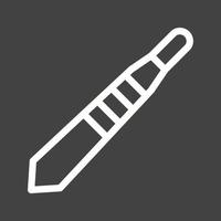 Scalpel Handle Line Inverted Icon vector