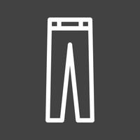 icono de línea de pantalones invertida vector