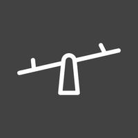 Seesaw Line Inverted Icon vector