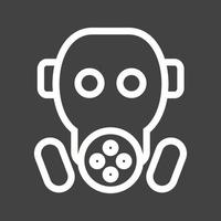 Poisonous Gas Line Inverted Icon vector