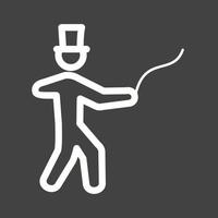 Man with Ribbon Line Inverted Icon vector