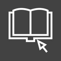 Click on Book Line Inverted Icon vector