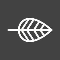 Leaf I Line Inverted Icon vector