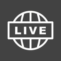 Live News Line Inverted Icon vector