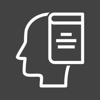 Learning Skills Line Inverted Icon vector