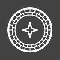 Roulette II Line Inverted Icon vector