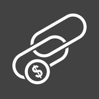 Link Sales Line Inverted Icon vector