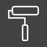 Paint Roller Line Inverted Icon vector