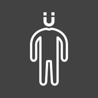 Attractive Line Inverted Icon vector