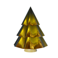 gold christmas tree isolated png