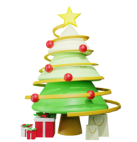 Christmas sparkling bright tree with star. png