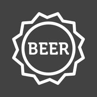 Beer Sign Line Inverted Icon vector