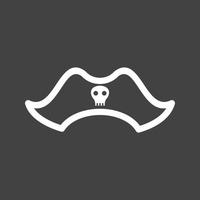 Pirate Hat I Line Inverted Icon vector