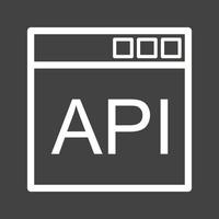 API Line Inverted Icon vector