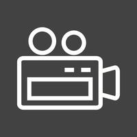 Video Line Inverted Icon vector