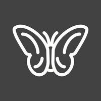 Butterfly Flying Line Inverted Icon vector