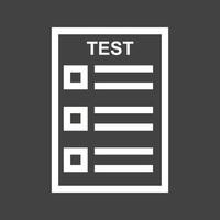 Online Test Line Inverted Icon vector