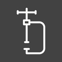 Clamp Line Inverted Icon vector