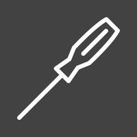 Screwdriver Line Inverted Icon vector