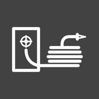 Water Hose Line Inverted Icon vector