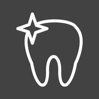 Shiny Tooth Line Inverted Icon vector