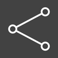 Sharing Line Inverted Icon vector