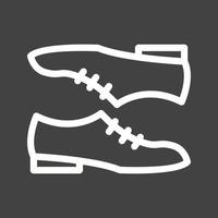 Pair of Shoes Line Inverted Icon vector