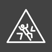 Crush Zone Line Inverted Icon vector