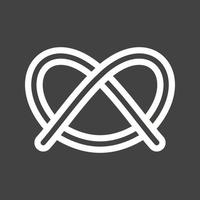 Pretzel Line Inverted Icon vector